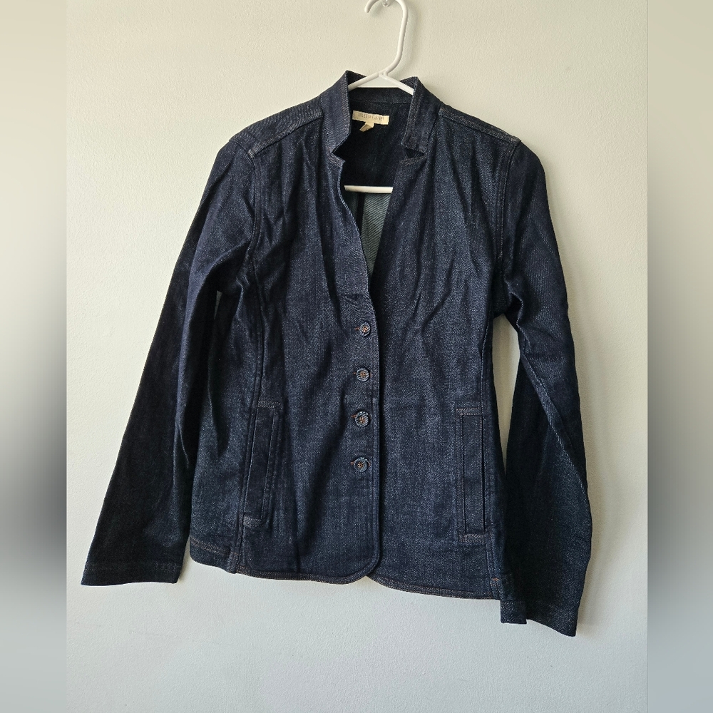 Eileen Fisher denim jacket dark Wash XS